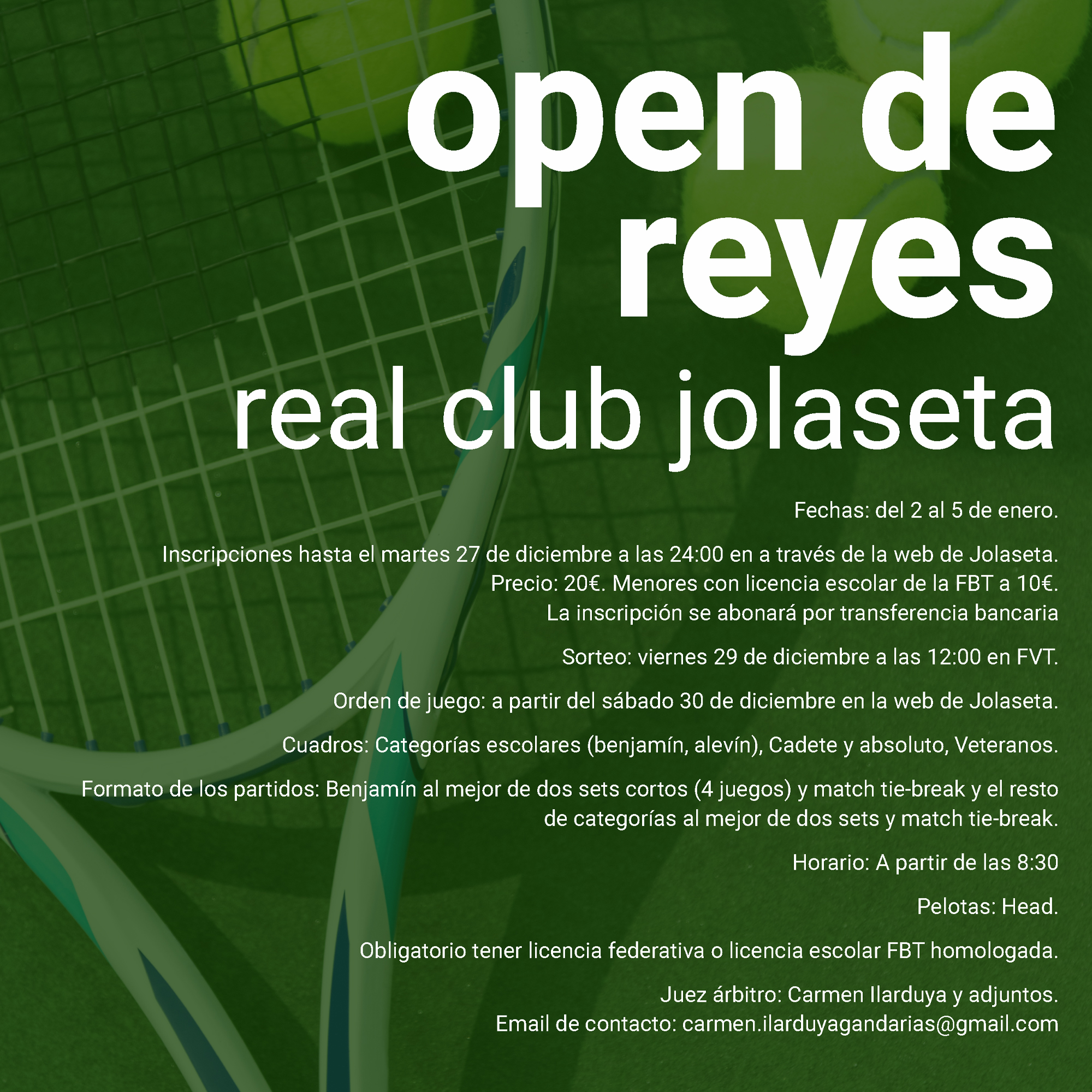 TENIS OPEN DE REYES